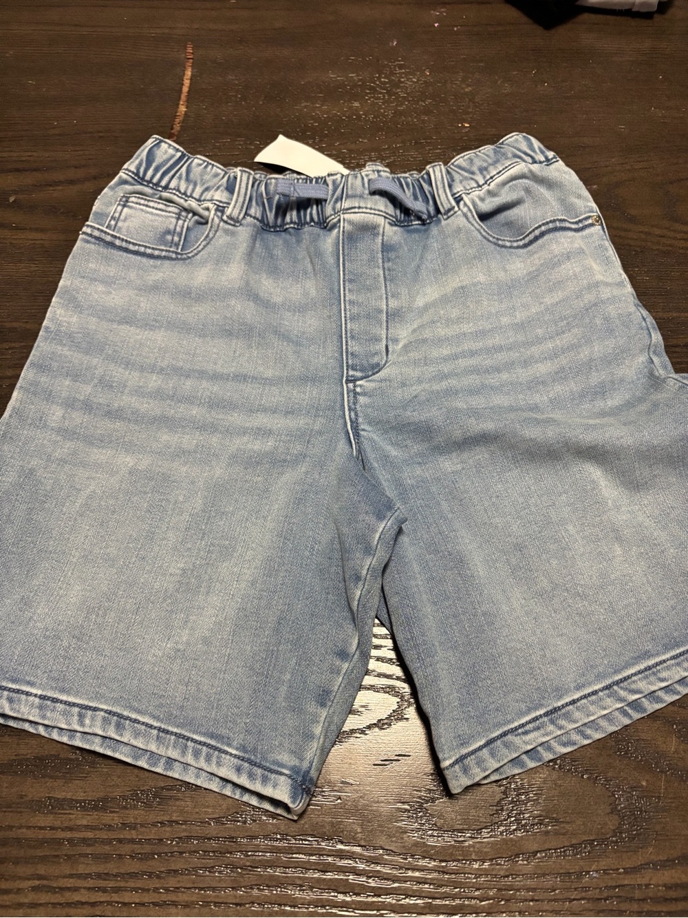 jcpenney Light Wash Elastic Waist Denim Shorts